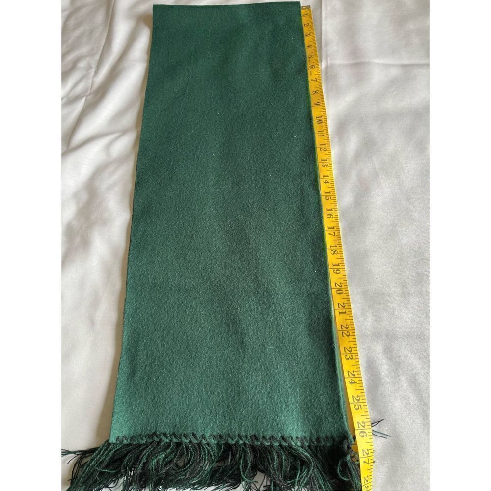 Winter scarf Green fringed